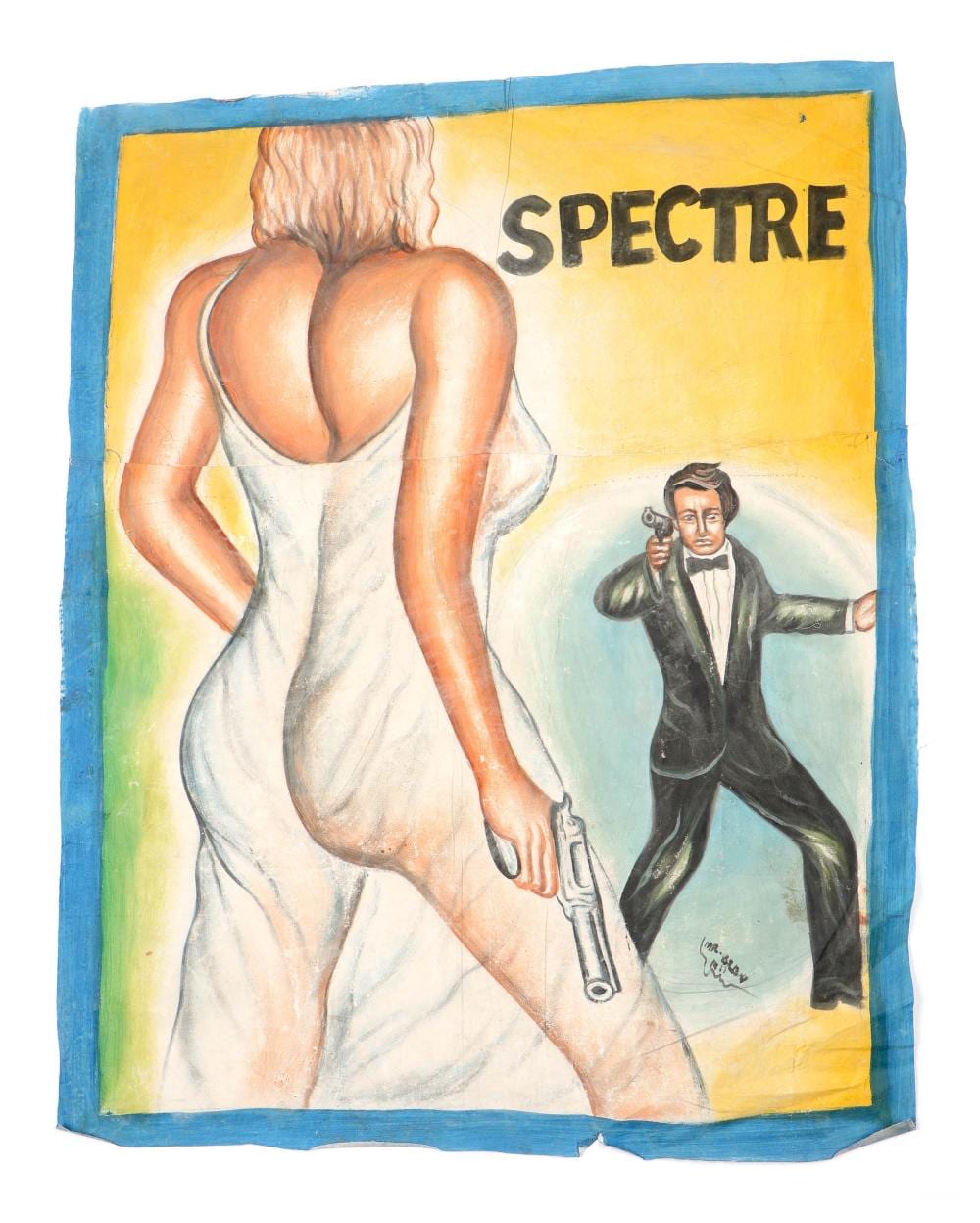 Mr. Brew comparable auction result: african folk painted cinema poster ghana by mr brew