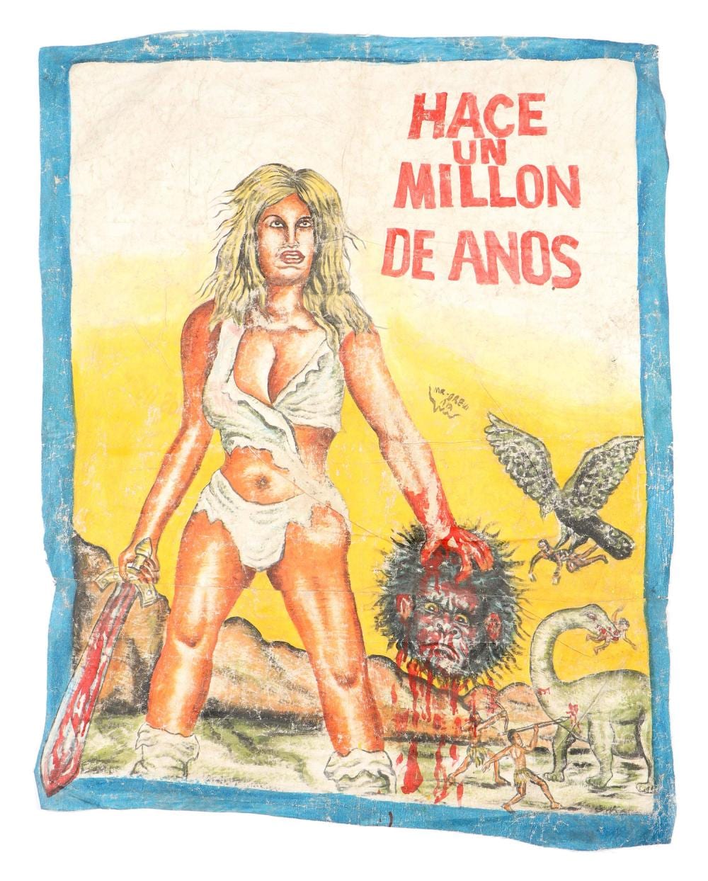 Mr. Brew comparable auction result: african folk painted cinema poster ghana by mr brew