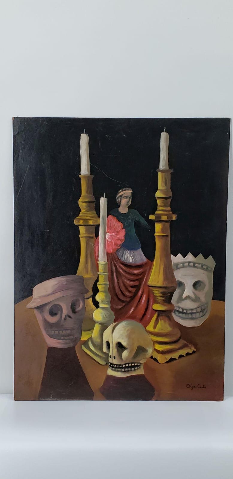 Olga Costa comparable auction result: olga costa oil on board signed