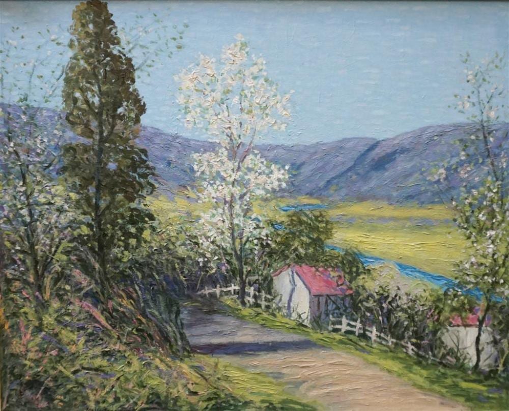 Ron Van Sweringen comparable auction result: ron lee van sweringen american 1936 2016 mountain landscape oil on canvas framed 31 x 36 3 4 inches