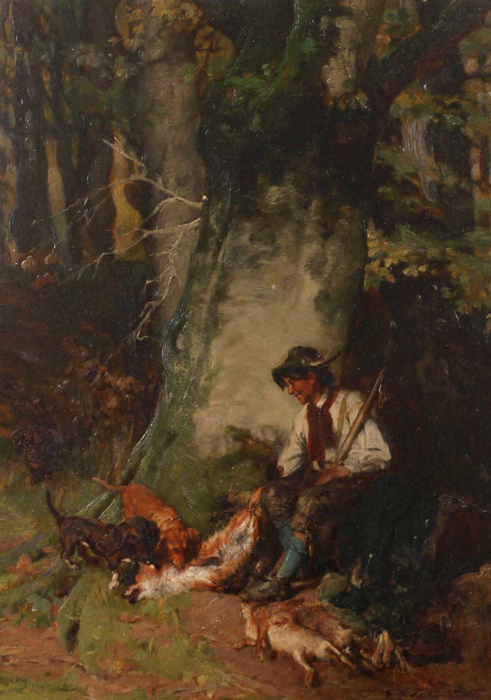 Hugo Kotschenreiter comparable auction result: hugo kotschenreiter wildsch tz im wald
