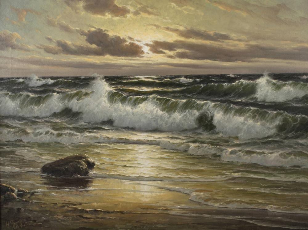 Walter Dettmann comparable auction result: walter dettmann abends am strand