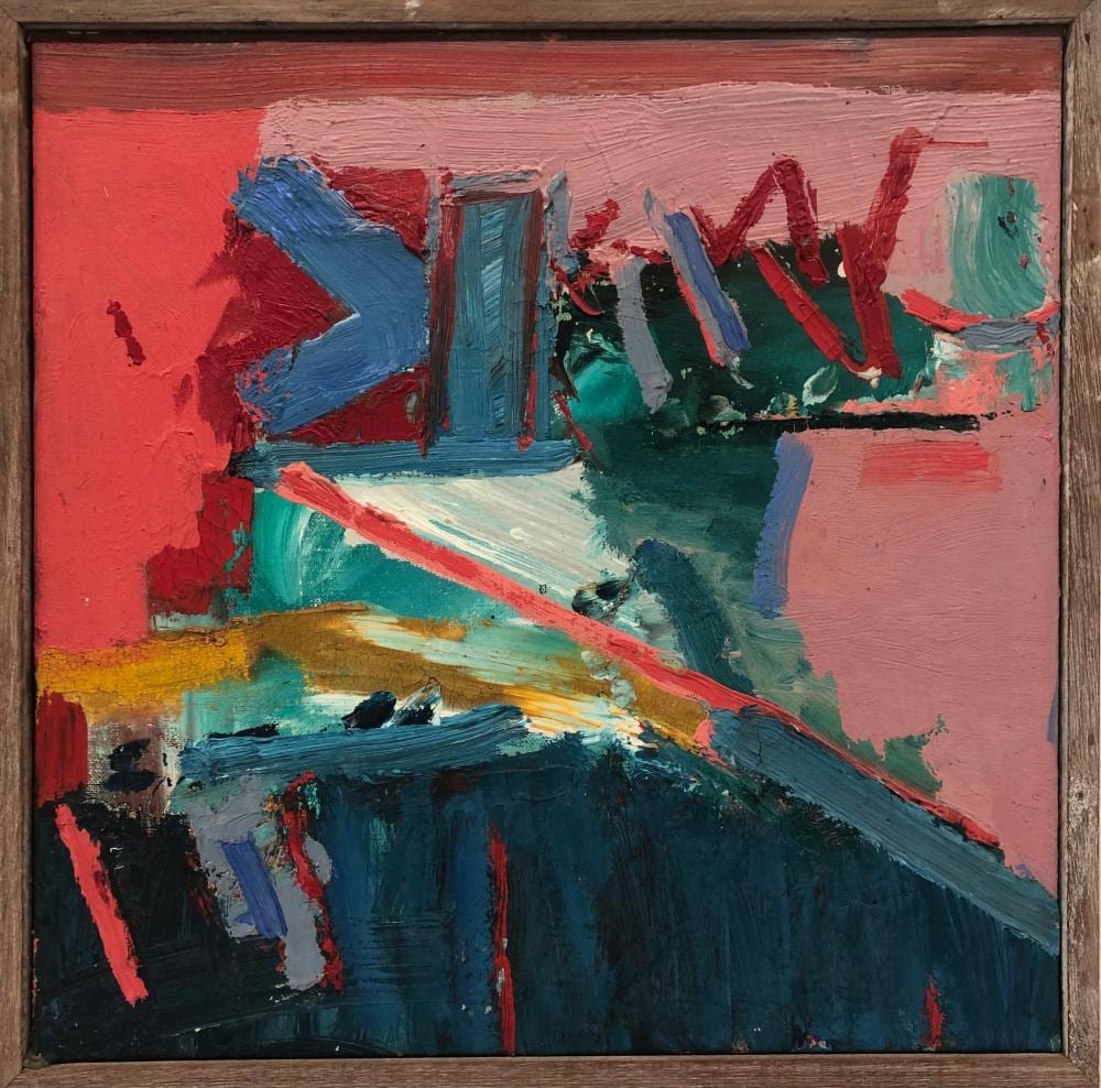 Rod Withers comparable auction result: rod withers 1946 88 australia abstract pink room