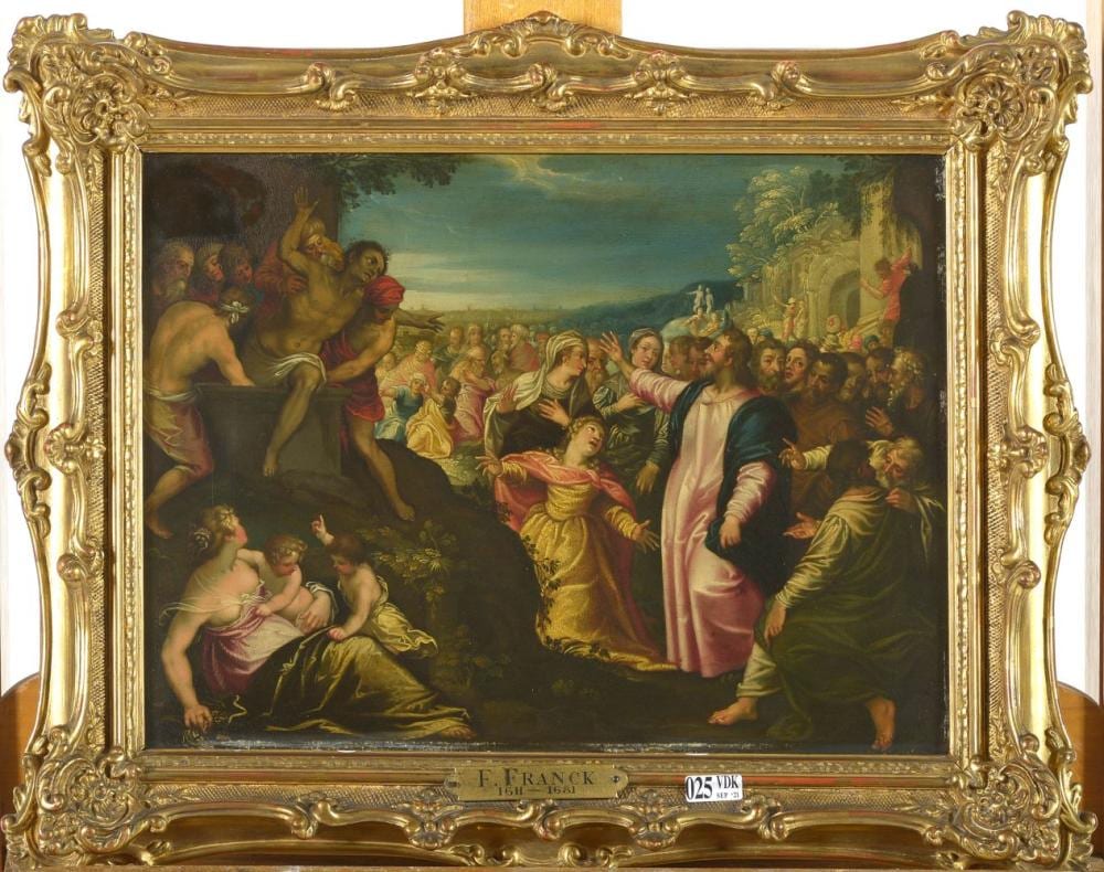 Hans (1564) Rottenhammer comparable auction result: huile sur cuivre la r surrection de lazare atelier de hans rottenhammer i ecole allemande epoqu