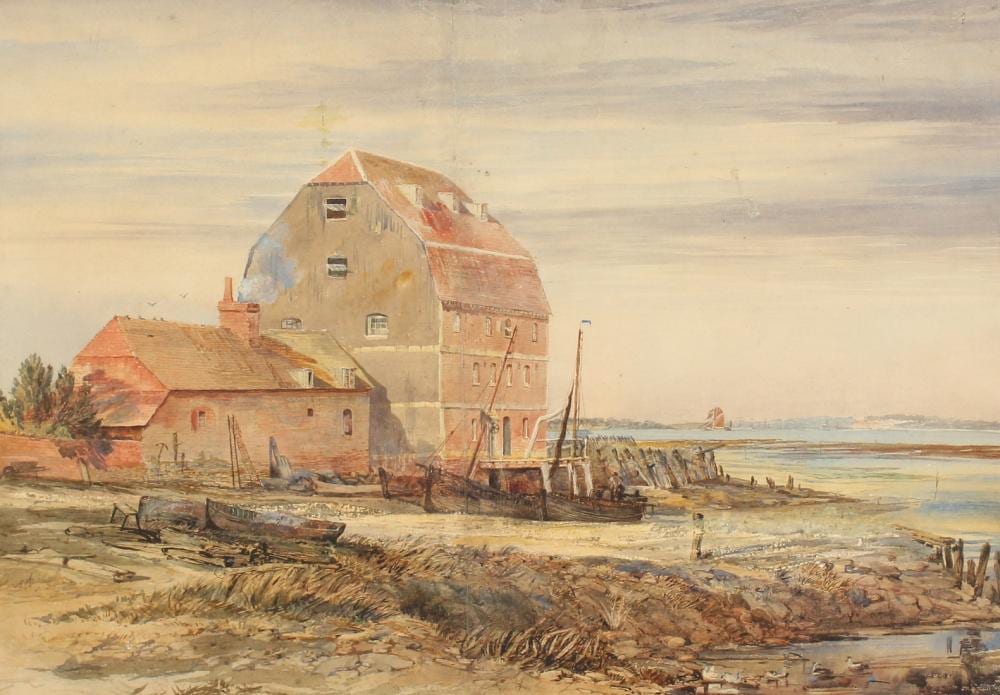 Miles Edmund Cotman comparable auction result: miles edmund cotman 1810 1858 a view of ashlett mill fawley watercolour signed 14 x 20
