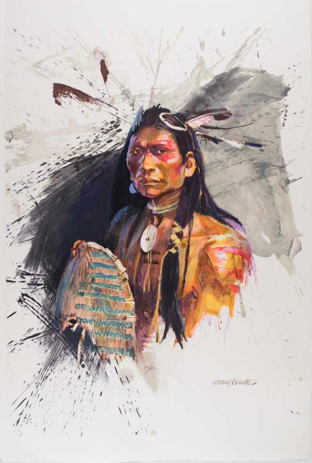 Guy Manning comparable auction result: guy manning california 1936 2017 original stone lithograph
