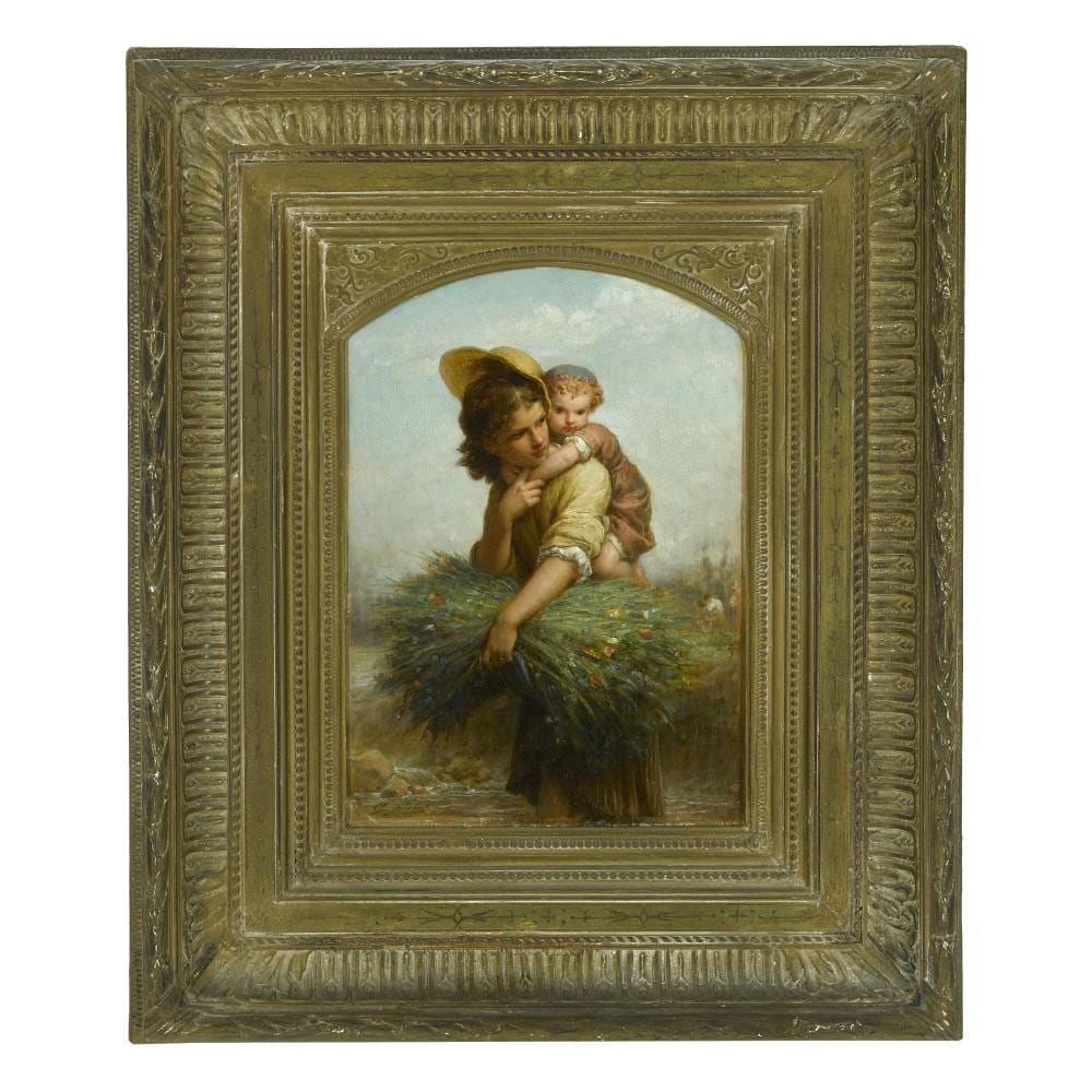 charles fran ois jalabert french 1819 1901 a mother holding her child wading a stream with thatches 11 1 2 x 8 1 8in 29 3 x 20 7cm · Bonhams · 2021-08-18 Charles François Jalabert comparable auction result: charles fran ois jalabert french 1819 1901 a mother holding her child wading a stream with thatches 11 1 2 x 8 1 8in 29 3 x 20 7cm
