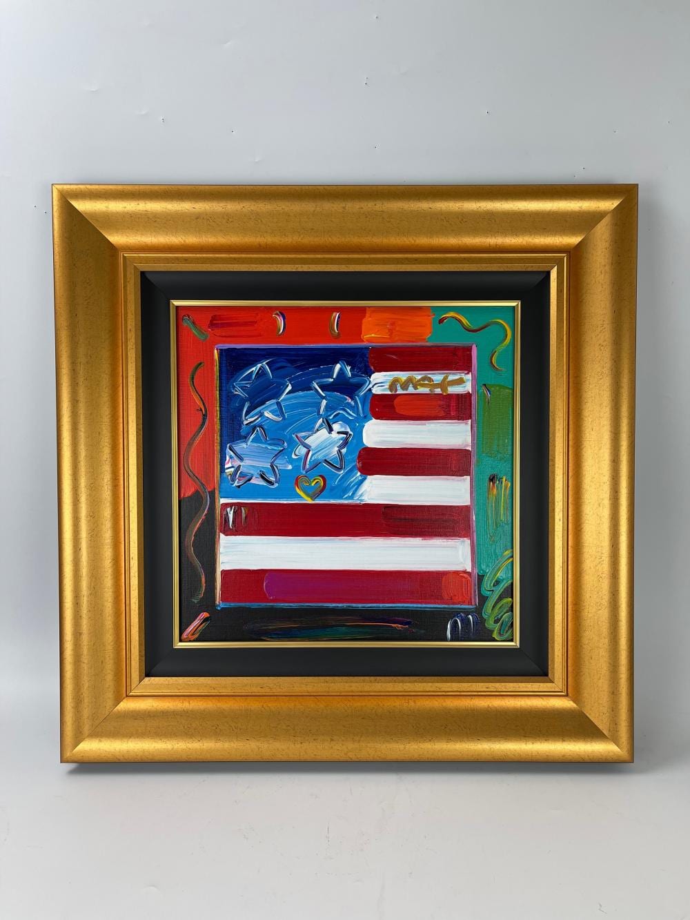 Peter Max Oil Painting with Frame sold by Luban Antique, lot 63 — auction record photograph