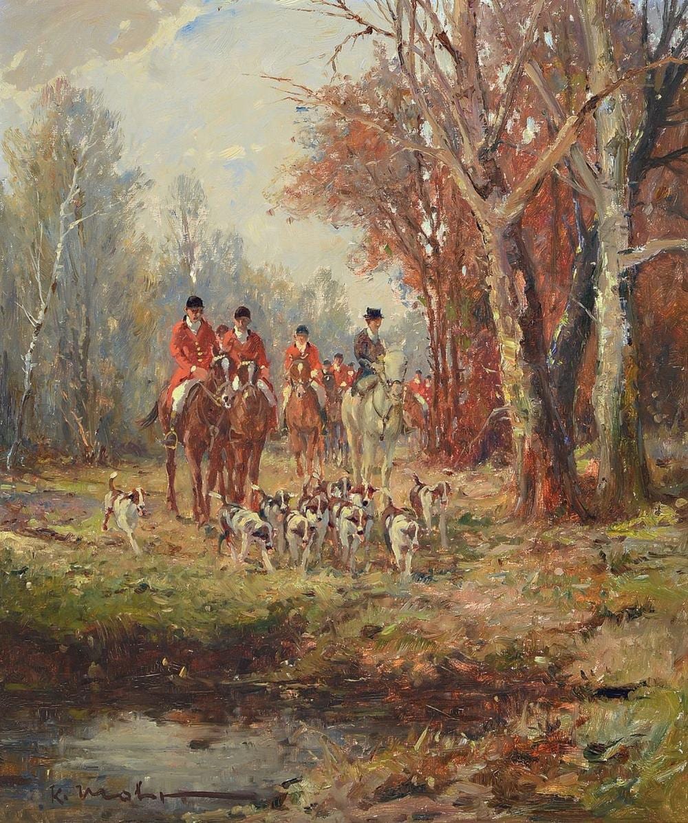 Karl Mohr comparable auction result: karl mohr 1922 2013 d sseldorf coursing oil canvas