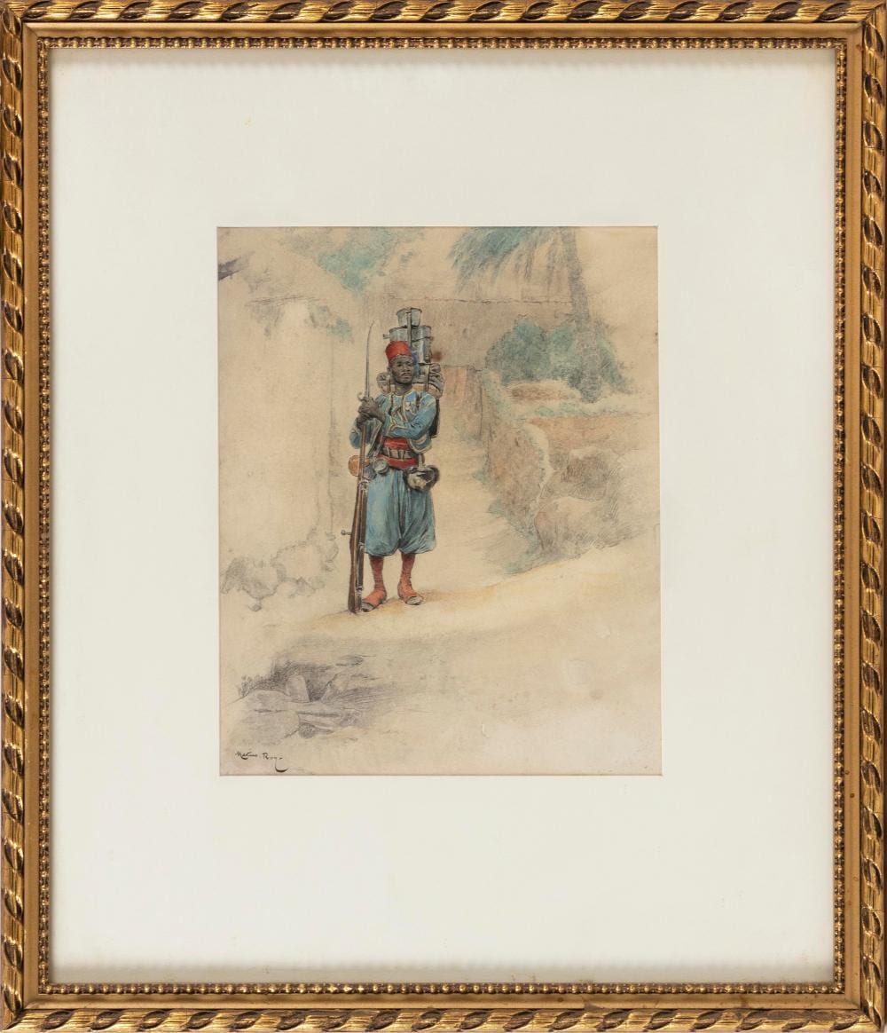 Marius (1833) Roy comparable auction result: marius roy france 1833 1921 arab figure watercolor on paper 9 5 x 7 75 framed 18 5 x 15 5