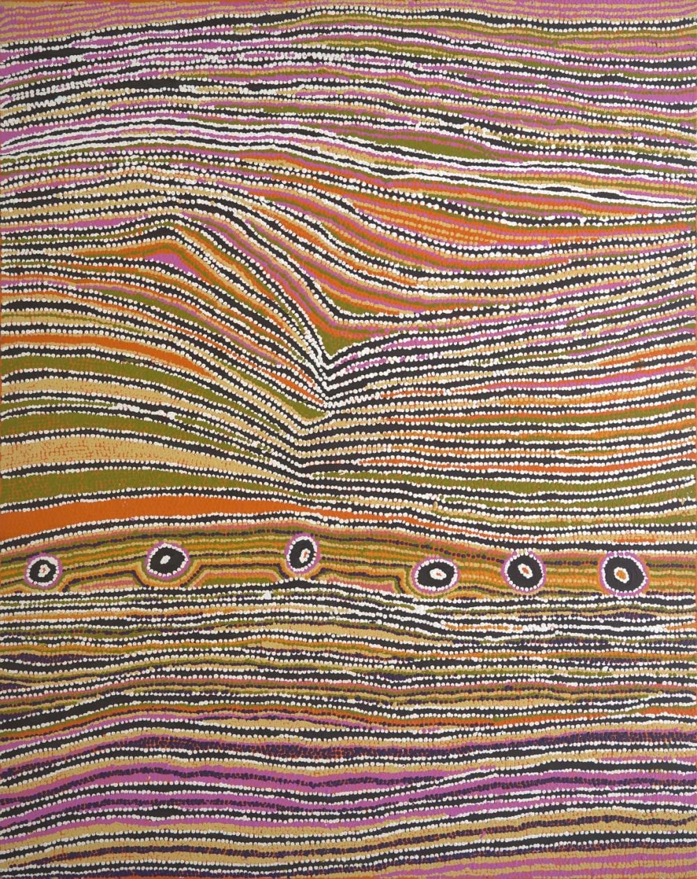 Liddy Walker Napanangka comparable auction result: liddy walker napanangka born c 1925 wanakiji jukurrpa bush tomato dreaming 2007 synthetic polymer paint on canvas
