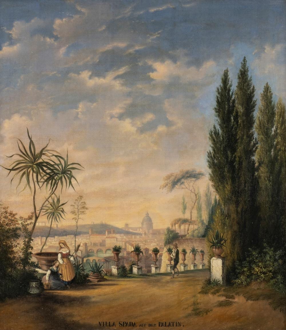 karl lindemann frommel attr villa spada auf dem palatin · Hargesheimer Kunstauktionen Düsseldorf · 2021-09-10 Karl Lindemann-Frommel comparable auction result: karl lindemann frommel attr villa spada auf dem palatin