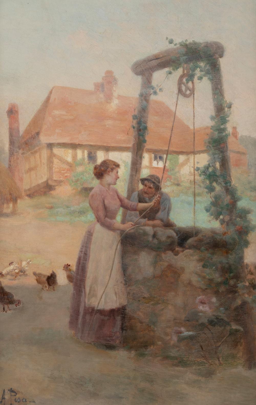 Alberto Pisa comparable auction result: alberto pisa t ndelei am brunnen