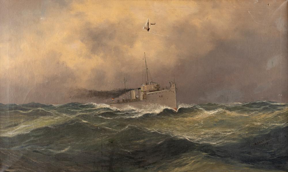 Haaike Abraham Jaarsma comparable auction result: haaike abraham jaarsma kriegsschiff auf hoher see
