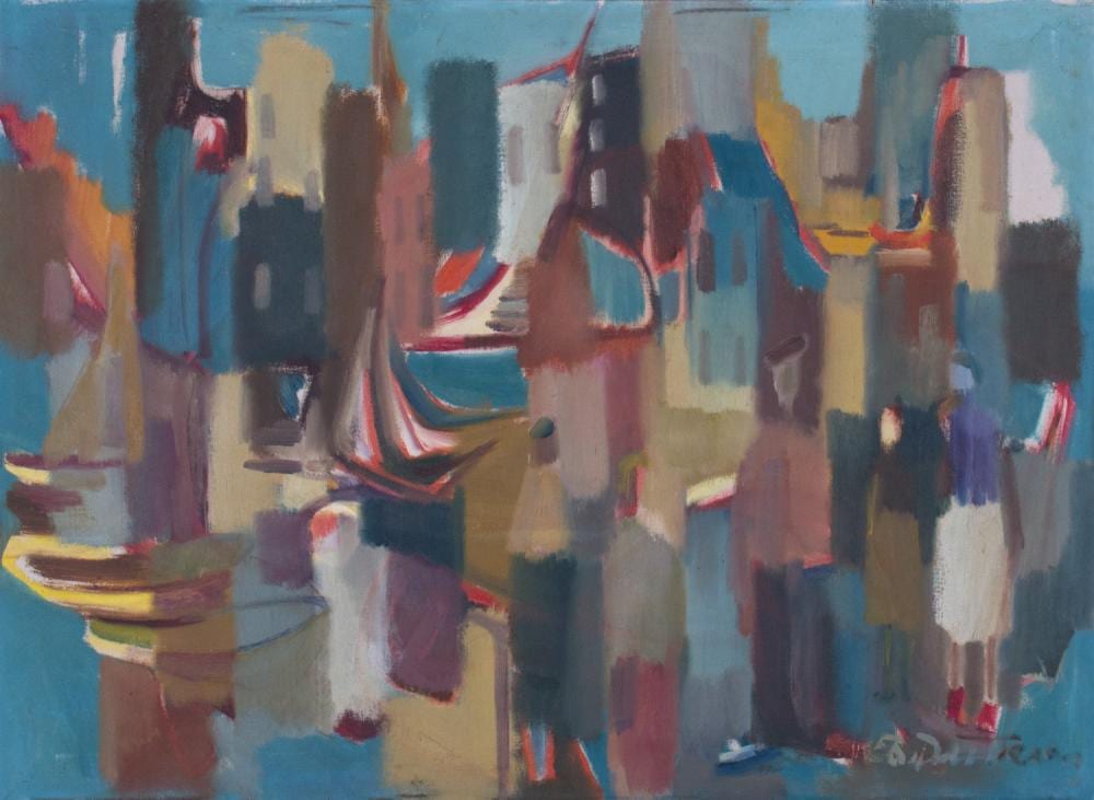 Wladyslaw Dutkiewicz comparable auction result: wladyslaw dutkiewicz harbourside city landscape