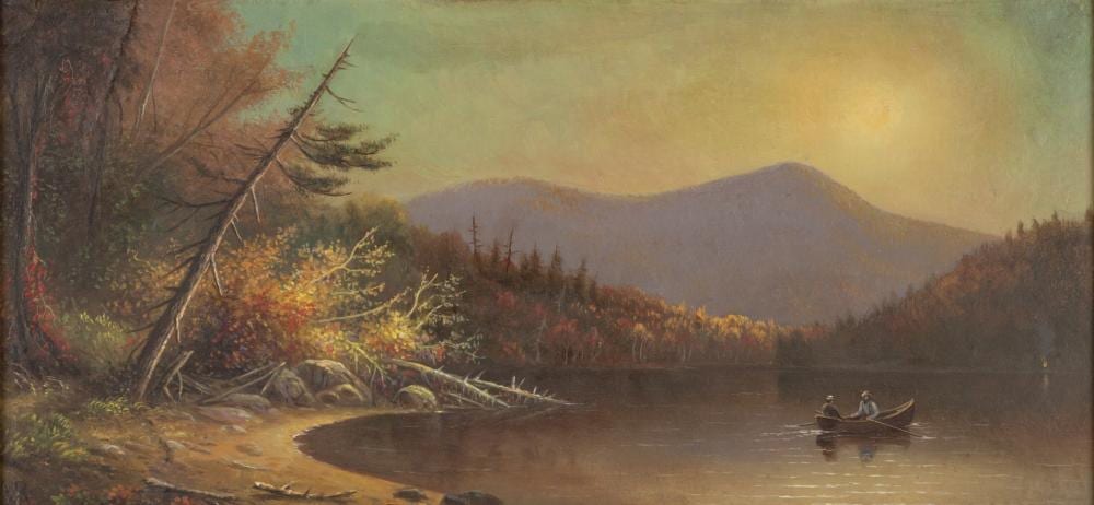 Augustus Rockwell comparable auction result: augustus rockwell american 1822 1882 adirondack lake scene