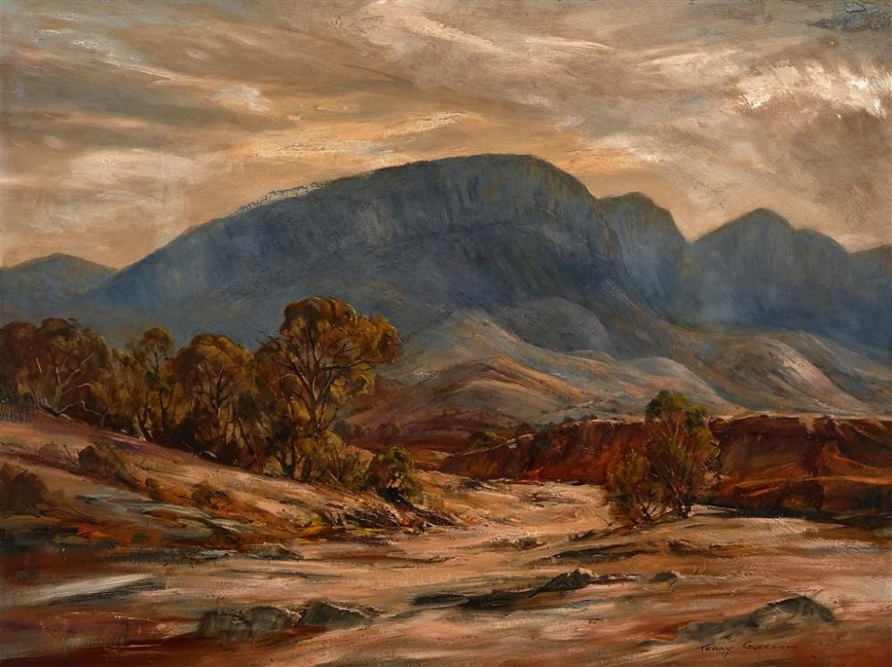 terry gleeson 1934 1976 mt haywood aroona valley flinders ranges oil on board 74 5 x 99 5 cm frame 86 x 110 x 4 cm signed l · Lawsons · 2021-08-26 Terry Gleeson comparable auction result: terry gleeson 1934 1976 mt haywood aroona valley flinders ranges oil on board 74 5 x 99 5 cm frame 86 x 110 x 4 cm signed l