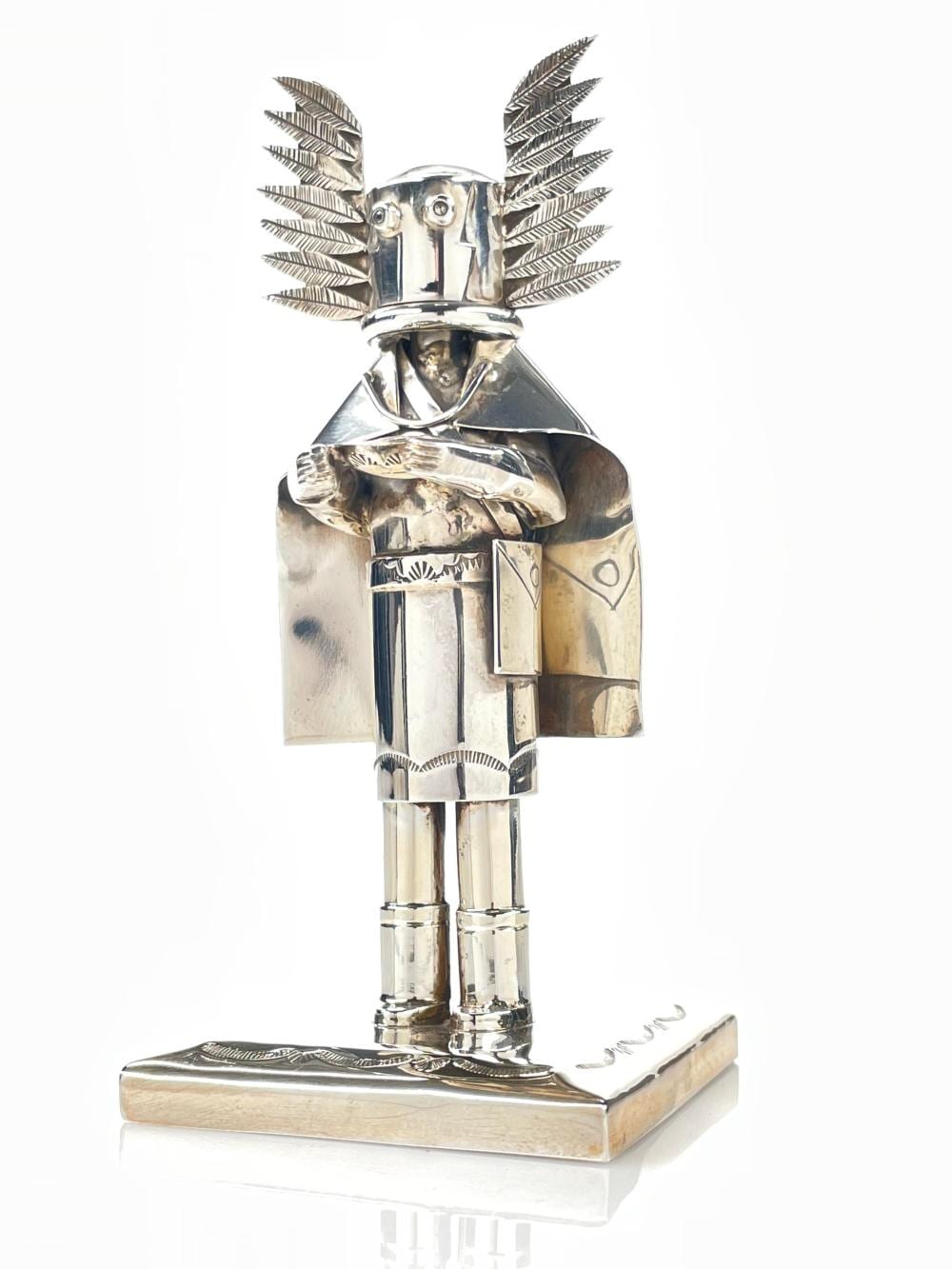Jeffrey Castillo comparable auction result: jeffrey castillo navajo sterling silver crow mother kachina