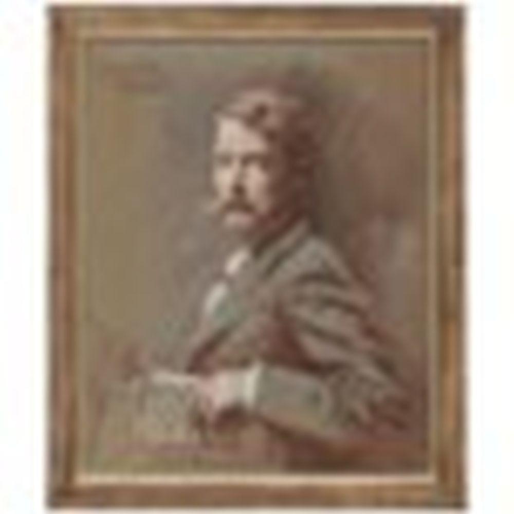 Emile Charles Wauters comparable auction result: emile charles wauters 1846 1933 self portrait half length pastel on pape