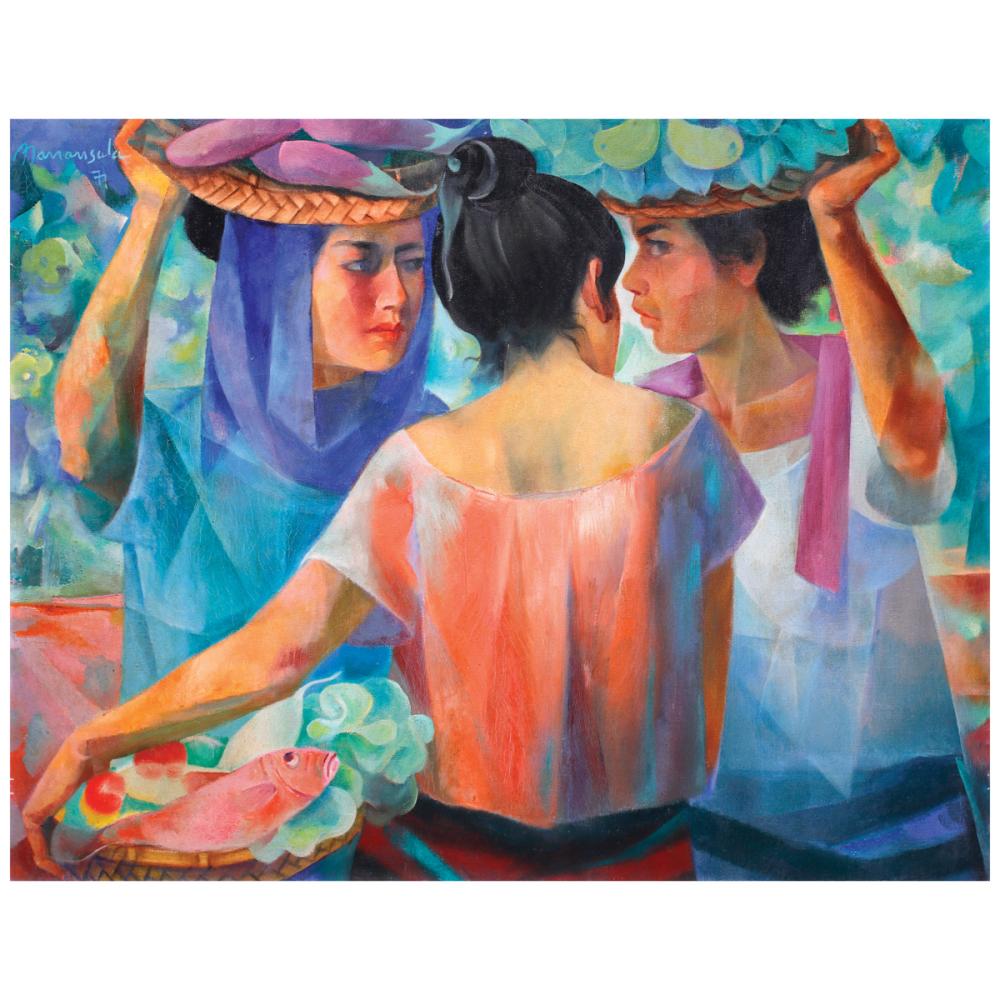 Vicente Manansala (1910 - 1981) Tsismis comparable sale
