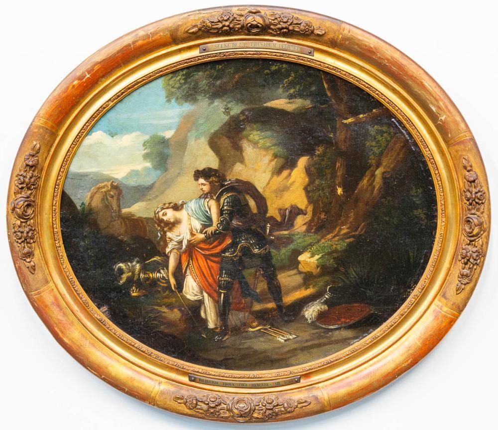 Jeanne Philiberte Ledoux comparable auction result: jeanne philiberte ledoux 1767 1840 attr scene de la jerusalem delivree a painting oil on canvas 55 x 47 cm