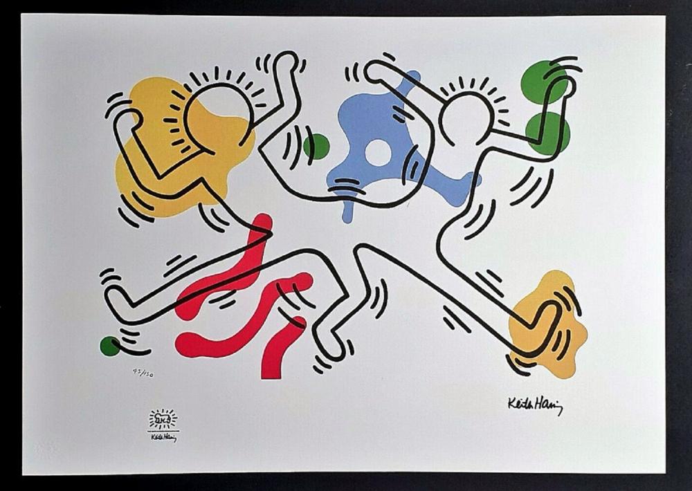 Keith Haring - Lithographie 50 x 70 cm, certificate of authenticity sold by Novartia, lot 51 — auction record photograph