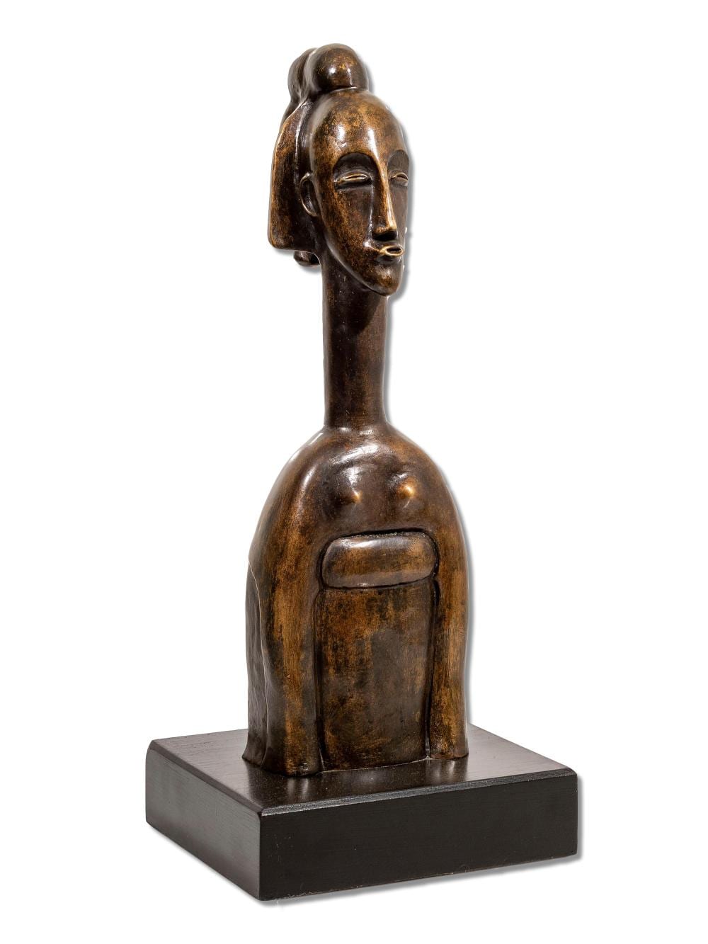 Carlos Neto comparable auction result: carlos neto sa born 1955 bronze abstract female figure signed numbered 3 6 with foundry stamp 50cm including base