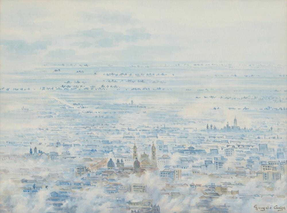 Gonzalo Ariza (1912-1995) S/T, sf. Acuarela sobre papel Medidas: 43 x 58 cm comparable sale
