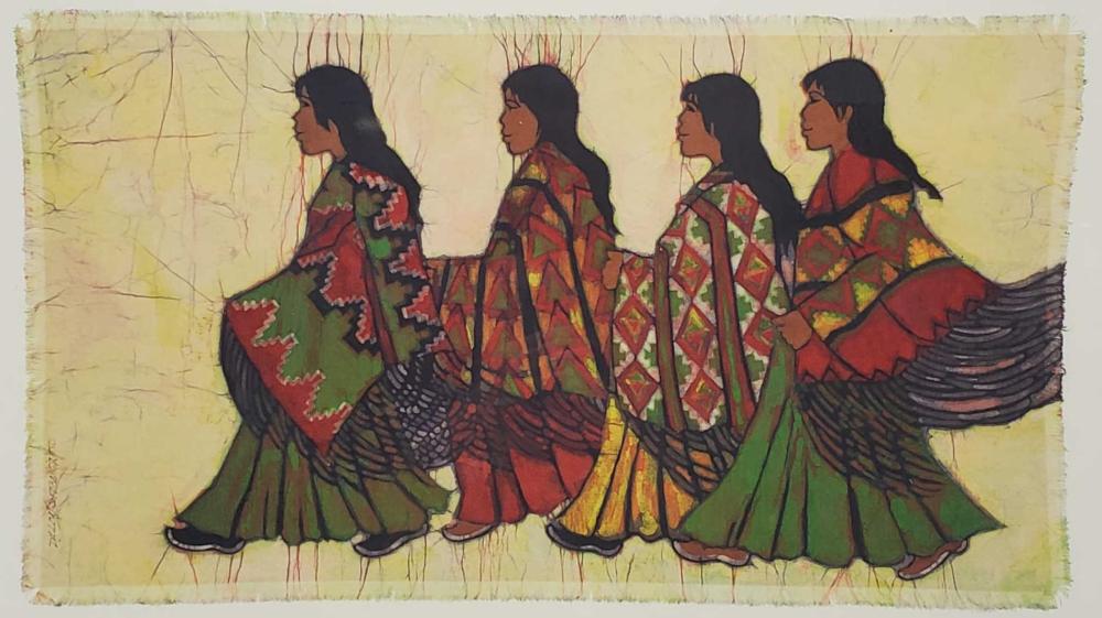Lydia Dikkon Sutton Batik Painting On Textile sold by EJ'S Auction & Appraisal, lot 1209 — auction record photograph