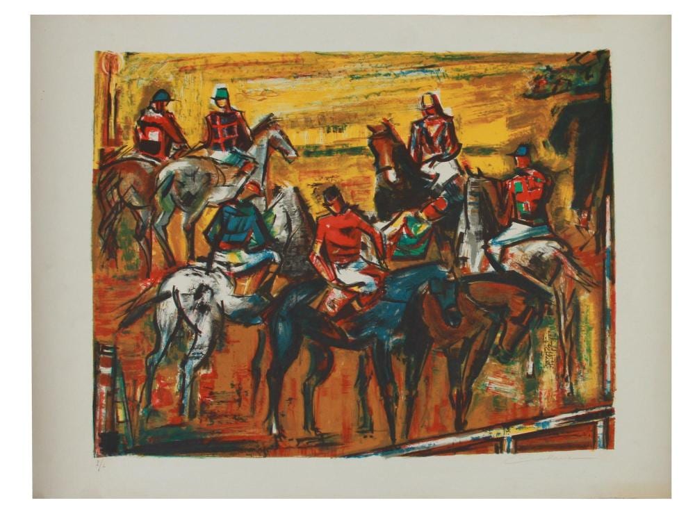 Rodolphe Caillaux comparable auction result: french original lithograph by rodolphe caillaux