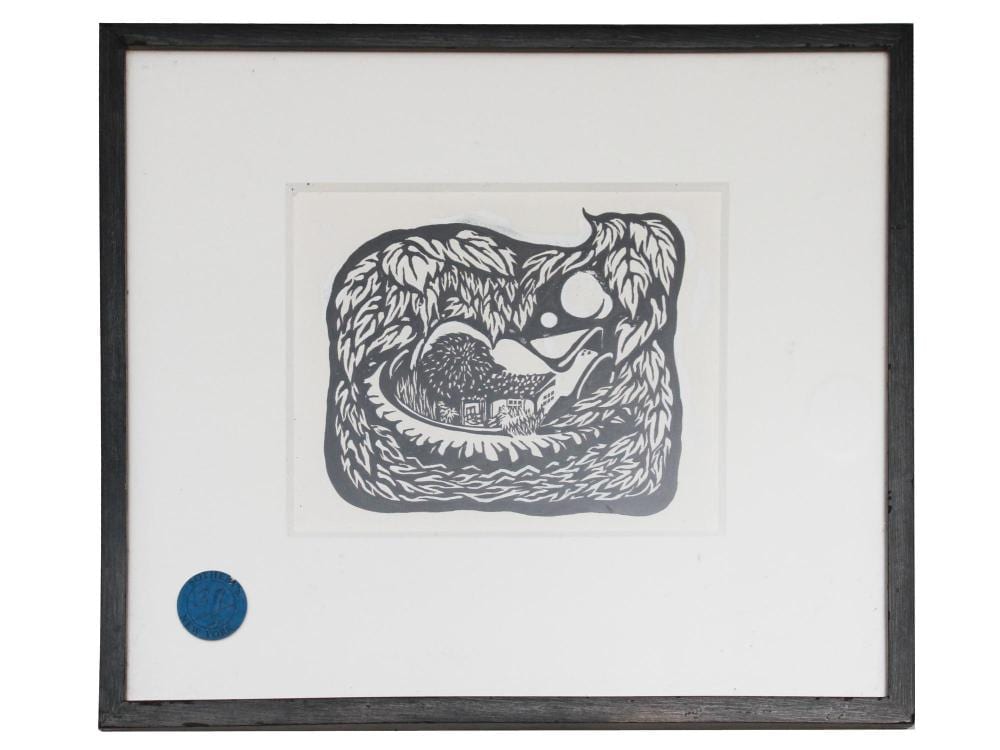 Robert LaVigne comparable auction result: american mixed media painting by robert lavigne