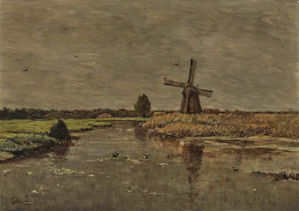 Paul Joseph Constantin Gabriel comparable auction result: paul joseph constantin gabriel 1828 amsterdam 1903 scheveningen dutch landscape with windmill