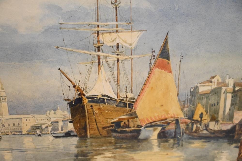 Clara Montalba comparable auction result: clara montalba british 1842 1929 scene of venice 1883 watercolor on paper sight size 13 1 4 x 25