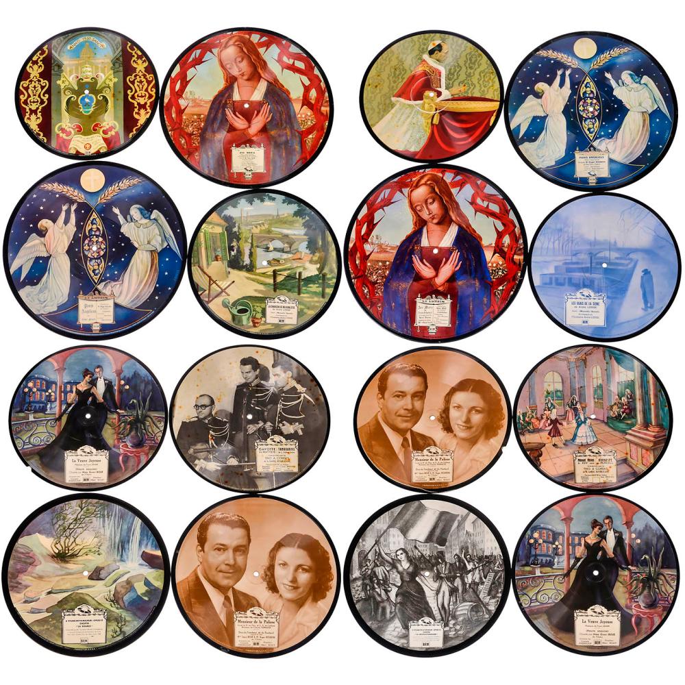 8 Saturne 78 rpm Picture Records, 1950-55 sold by Auction Team Breker, lot 575 — auction record photograph