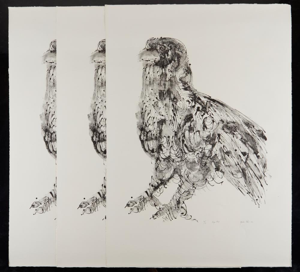 Misch Kohn comparable auction result: grp 3 misch kohn lithographs large bird