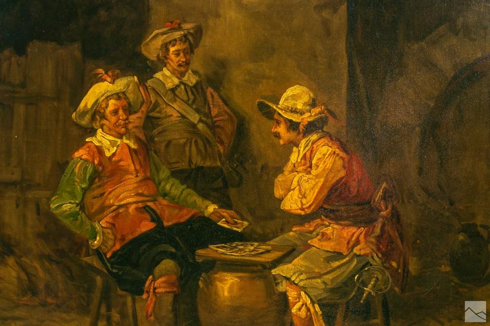 George Appert comparable auction result: george appert 1850 1934 merry company oil painting