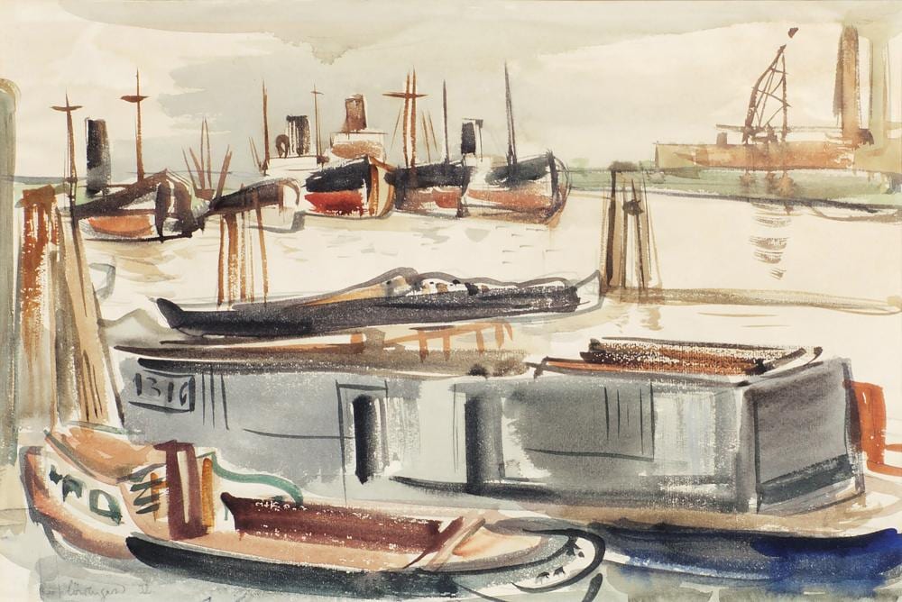 Kurt Löwengard comparable auction result: kurt l wengard hamburg 1895 london 1940 port of hamburg