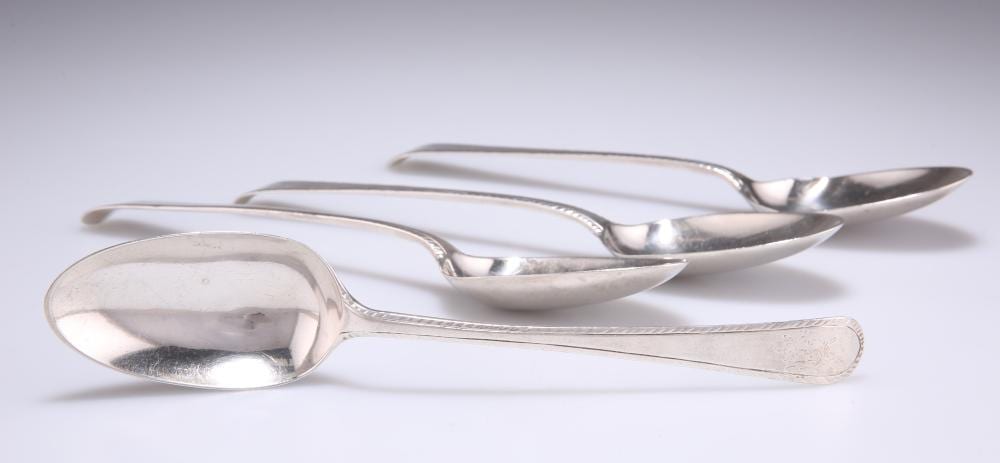 Richmond Irwin Kelsey comparable auction result: a set of four george iii provincial silver feather edge table spoons by ri