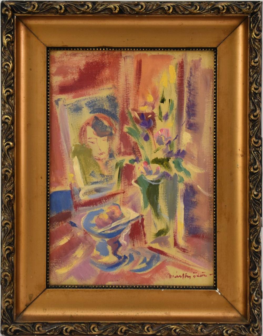 Ödön Márffy comparable auction result: d n m rffy hungarian 1878 1959 still life signed l r oil on board measuring height 12 in width 8 5 in height 30 5 cm width 21 6 cm gold frame