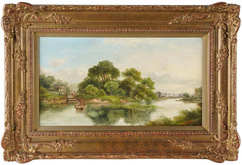 John Mundell comparable auction result: john mundell 1818 1875 river landscape
