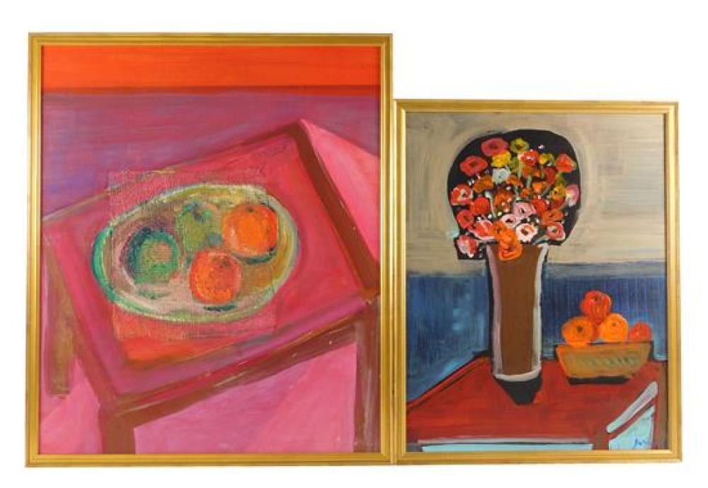 Juan Guzman-Maldonado comparable auction result: juan guzman maldonado american chile b 1948 two framed works both acrylic on panel the first frutas a shallow bowl of gree