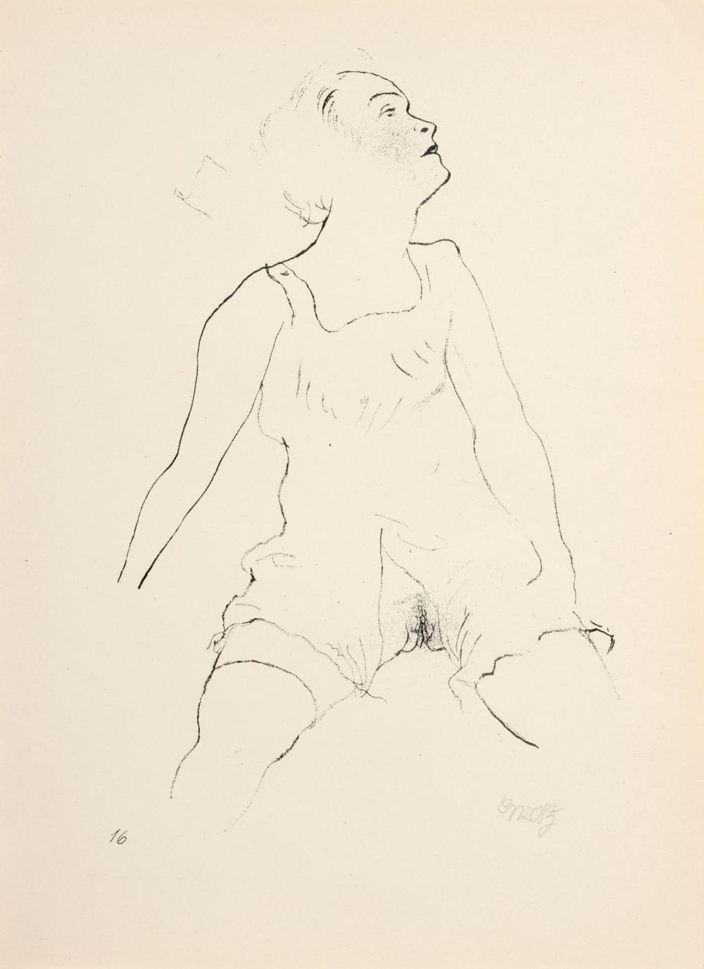 George Grosz "Verzückung". 1922. sold by Schmidt Kunstauktionen Dresden OHG, lot 290 — auction record photograph