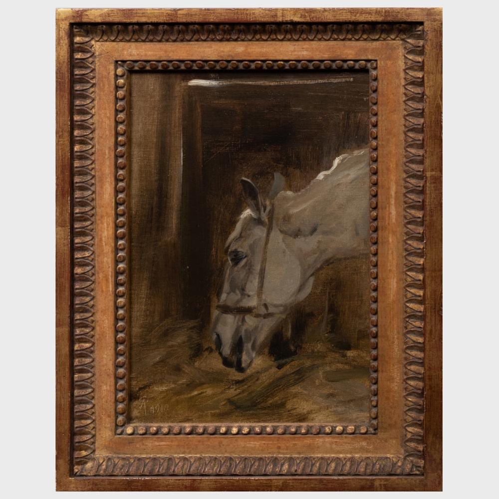 Robert L. Alexander comparable auction result: robert l alexander 1840 1923 head study of a grey horse
