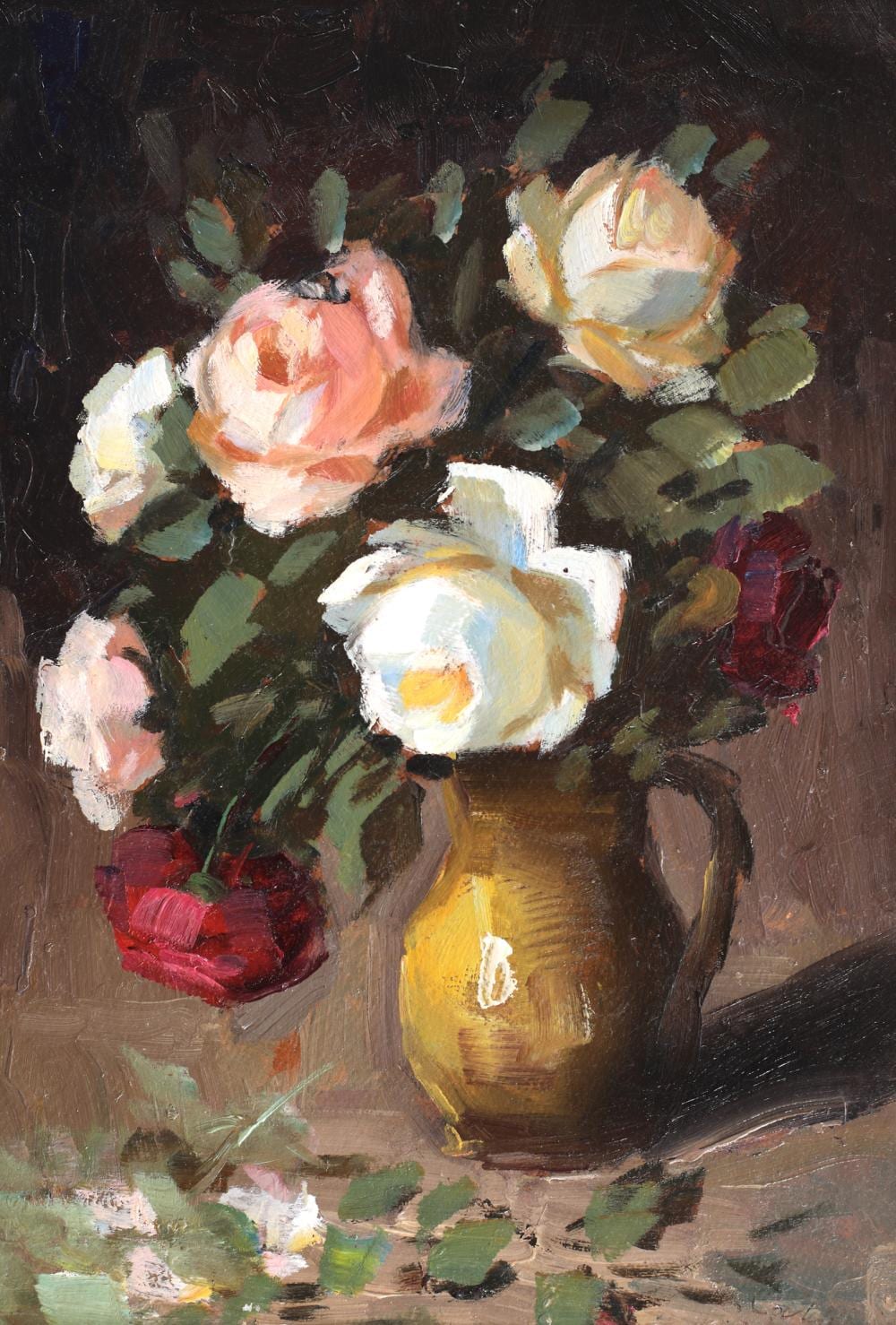 Theodor Cateliu comparable auction result: theodor cateliu jug with roses