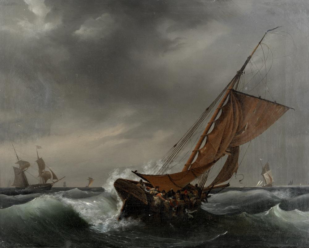 Ambroise Louis Garneray comparable auction result: ambroise louis garneray french 1783 1857 hauling in the net