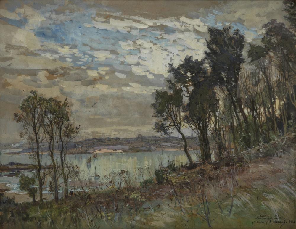 alexandre nozal 1852 1929 paysage gouache aqu · Geneve Encheres · 2021-09-22 Alexandre Nozal comparable auction result: alexandre nozal 1852 1929 paysage gouache aqu