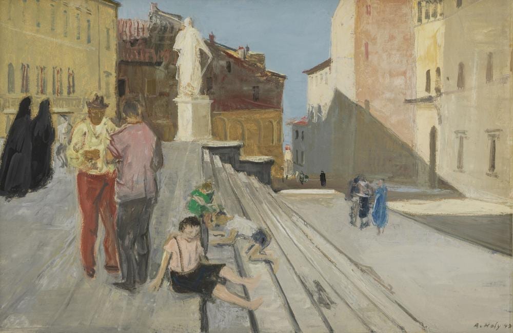 Adrien Holy comparable auction result: adrien holy 1898 1979 vue d une ville italienn