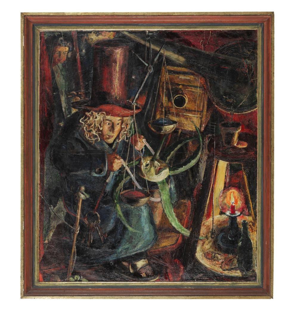 Martin Lauterburg comparable auction result: martin lauterburg 1891 1960 l alchimiste huil
