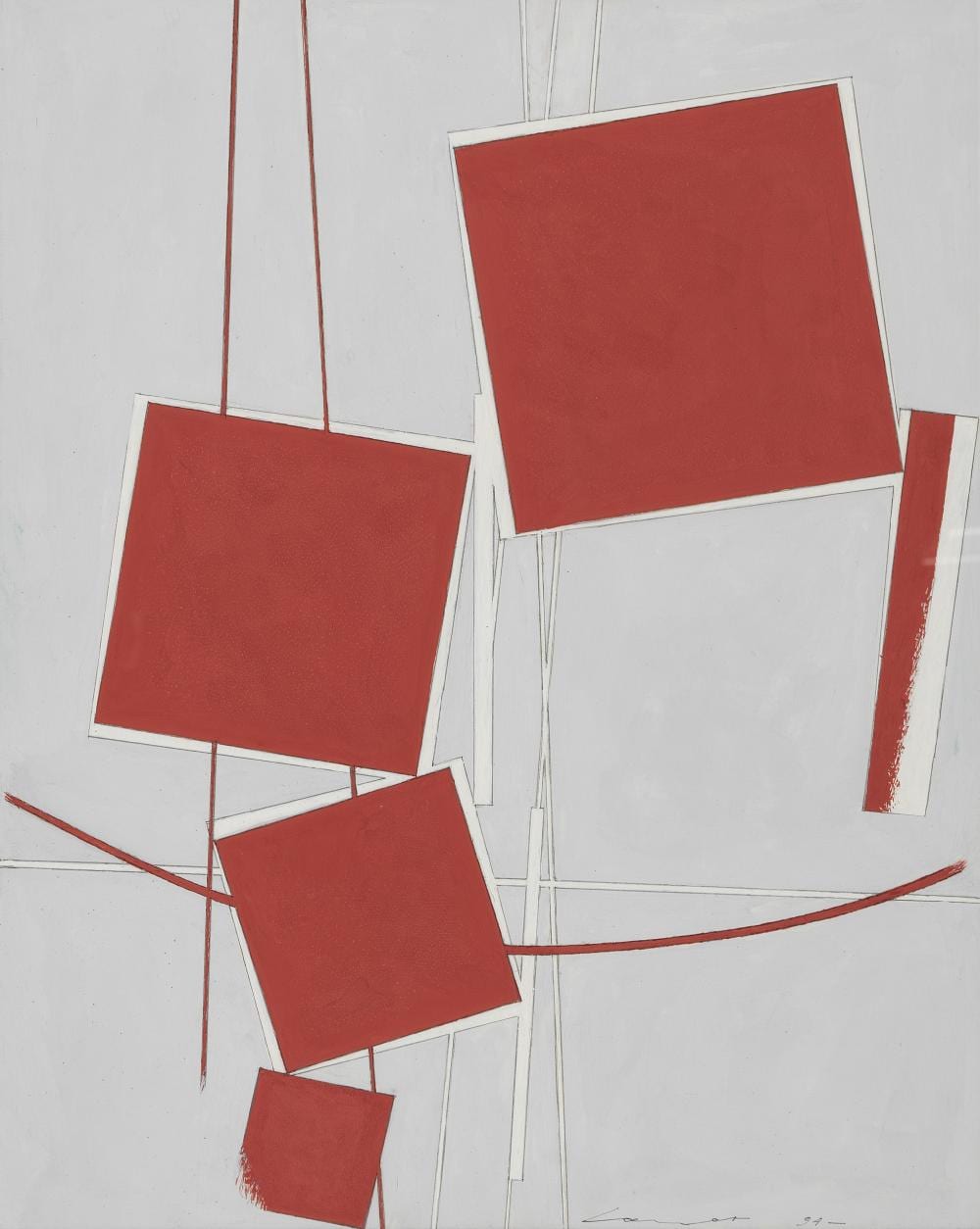 Claude Loewer comparable auction result: claude loewer 1917 2006 instable gouache sur