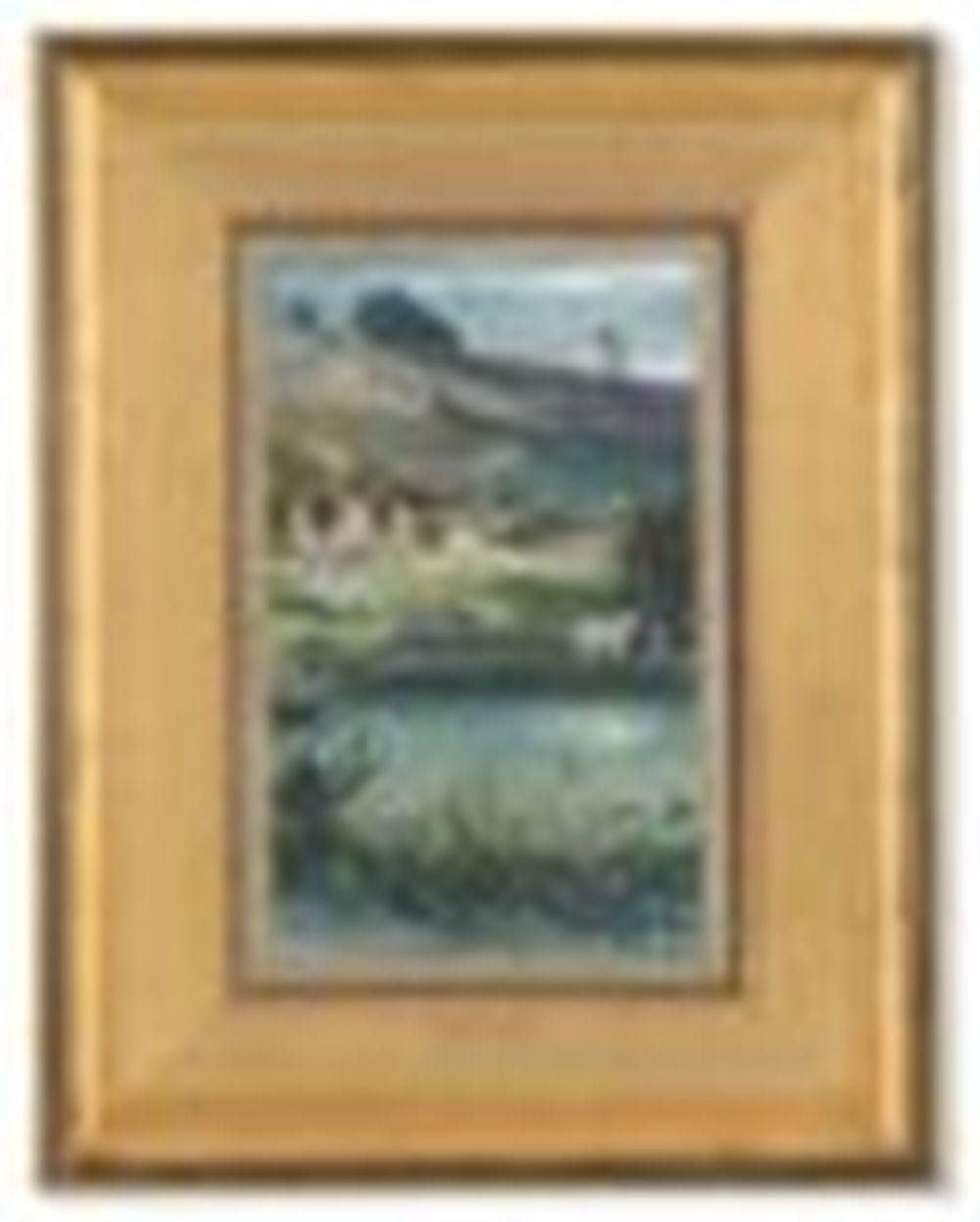 Cecil Gordon Lawson comparable auction result: cecil gordon lawson 1851 1882 the track boat pencil watercolour and body
